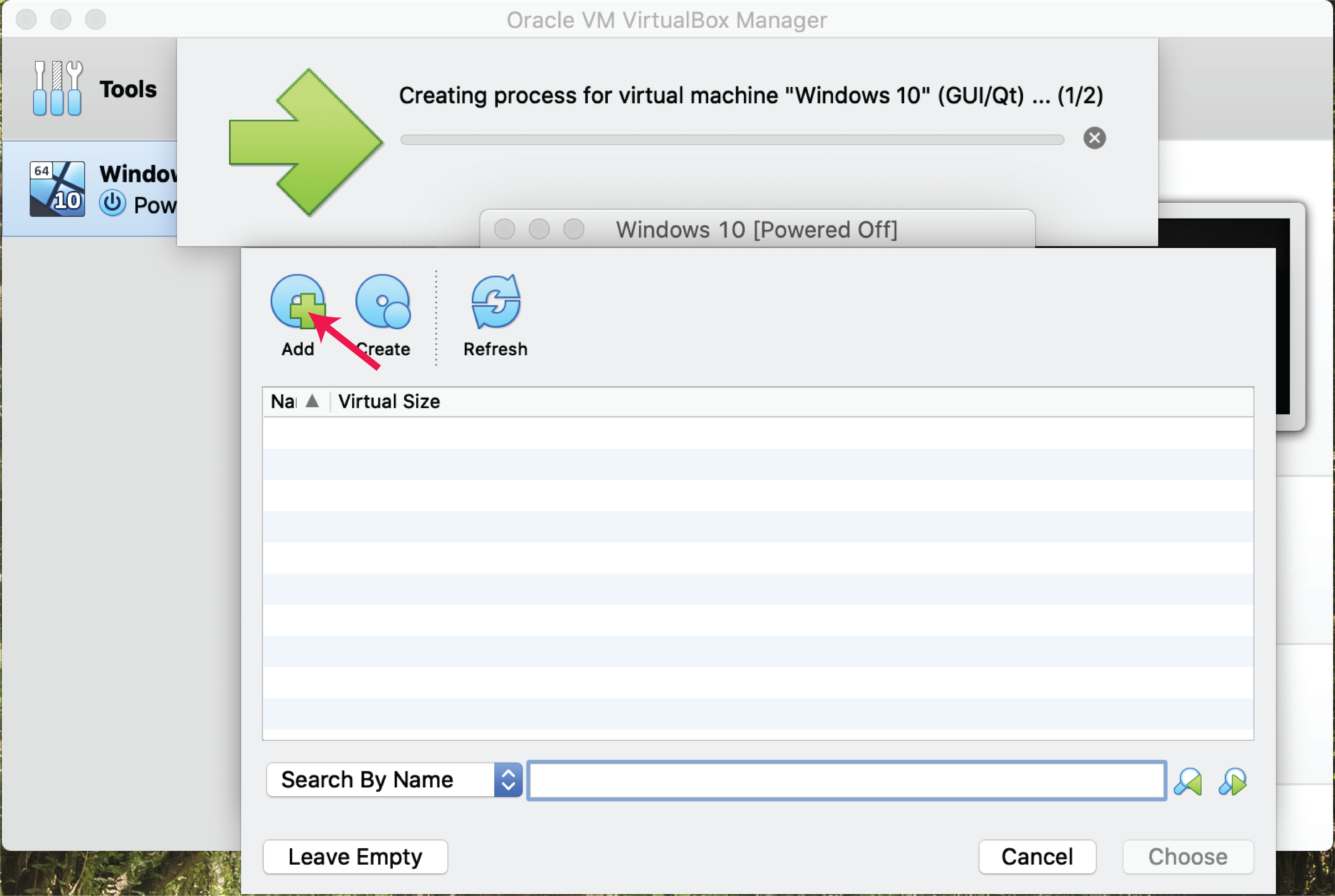 Virtualbox - add disk image