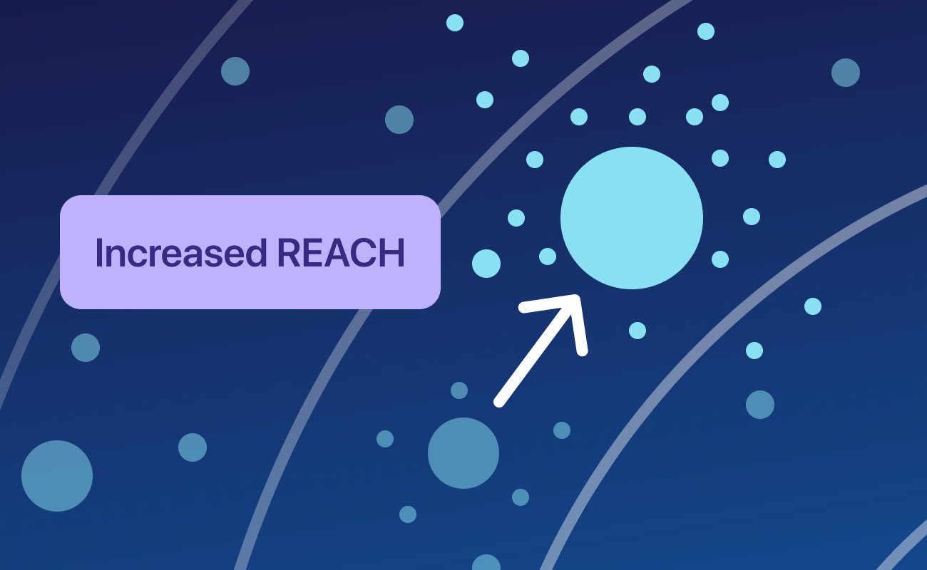 Diagram of an orbiting circle growing in size