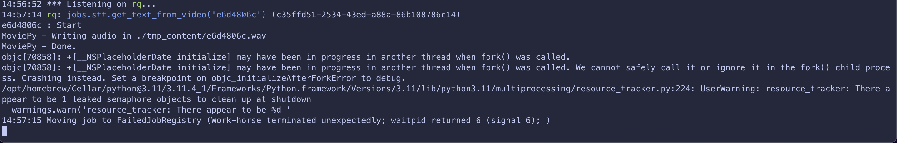 macos fork() issue