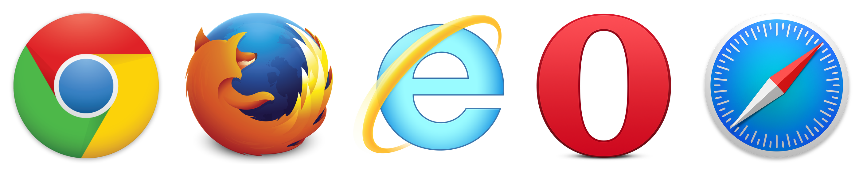 Main desktop browsers logos