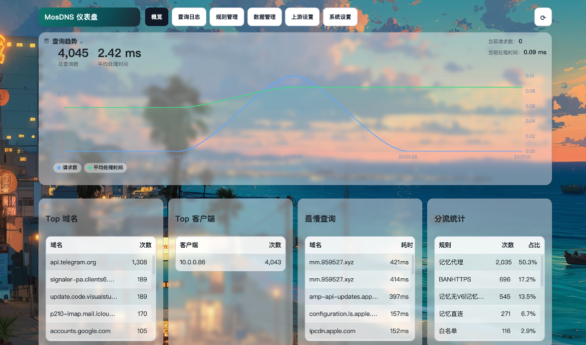 MosDNS-T WebUI 预览 1