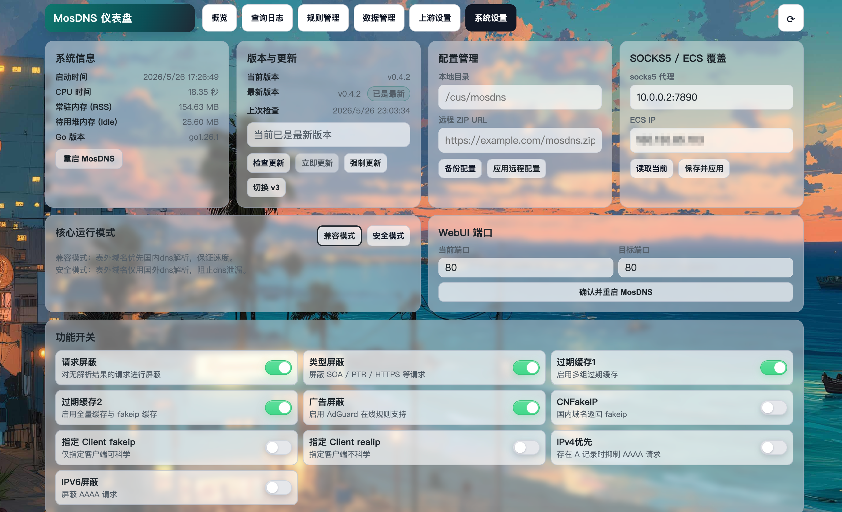 MosDNS-T WebUI 预览 6