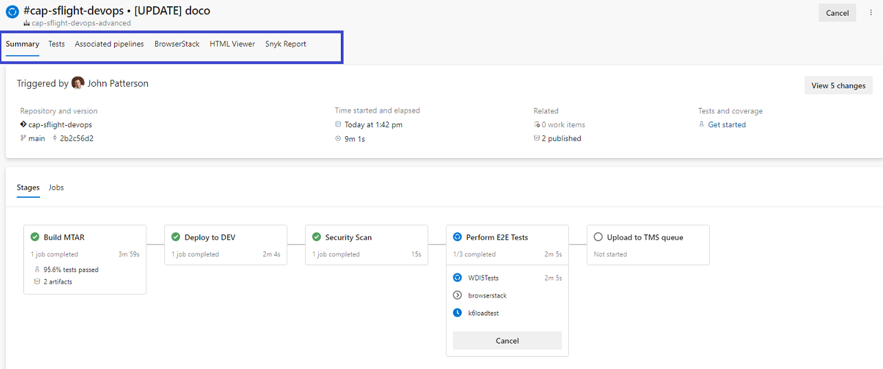 Advanced Pipeline Running