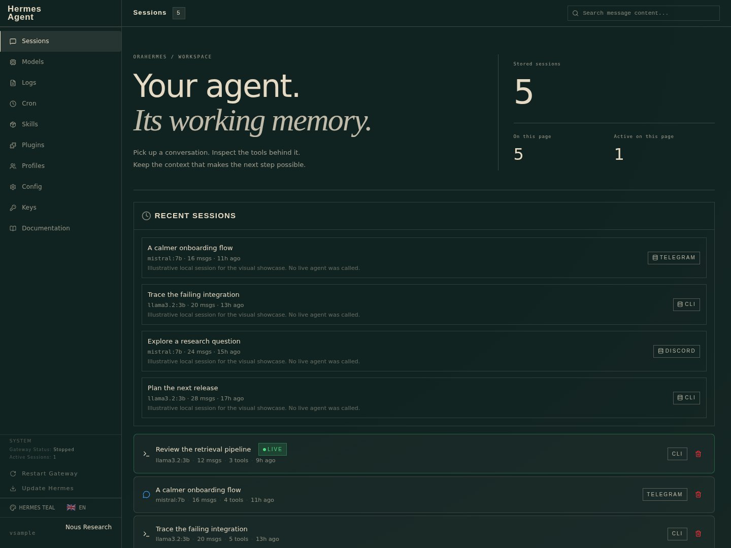 OraHermes session workspace