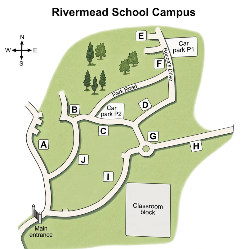 Rivermead School Campus map