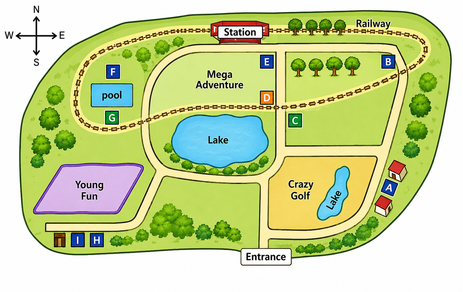 Brightwater Adventure Park map