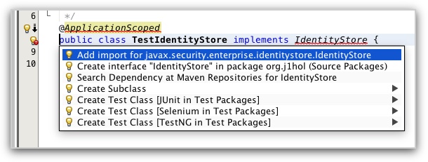 NetBeans helps to fix the imports..."