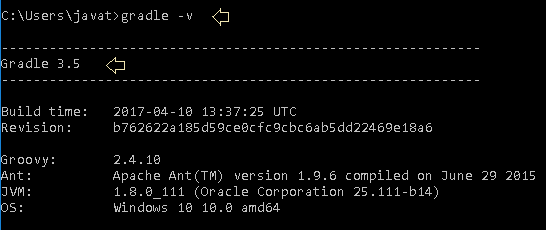 gradle versions