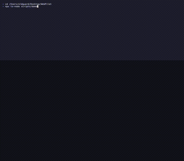 WebPilot demo: CLI and browser agent