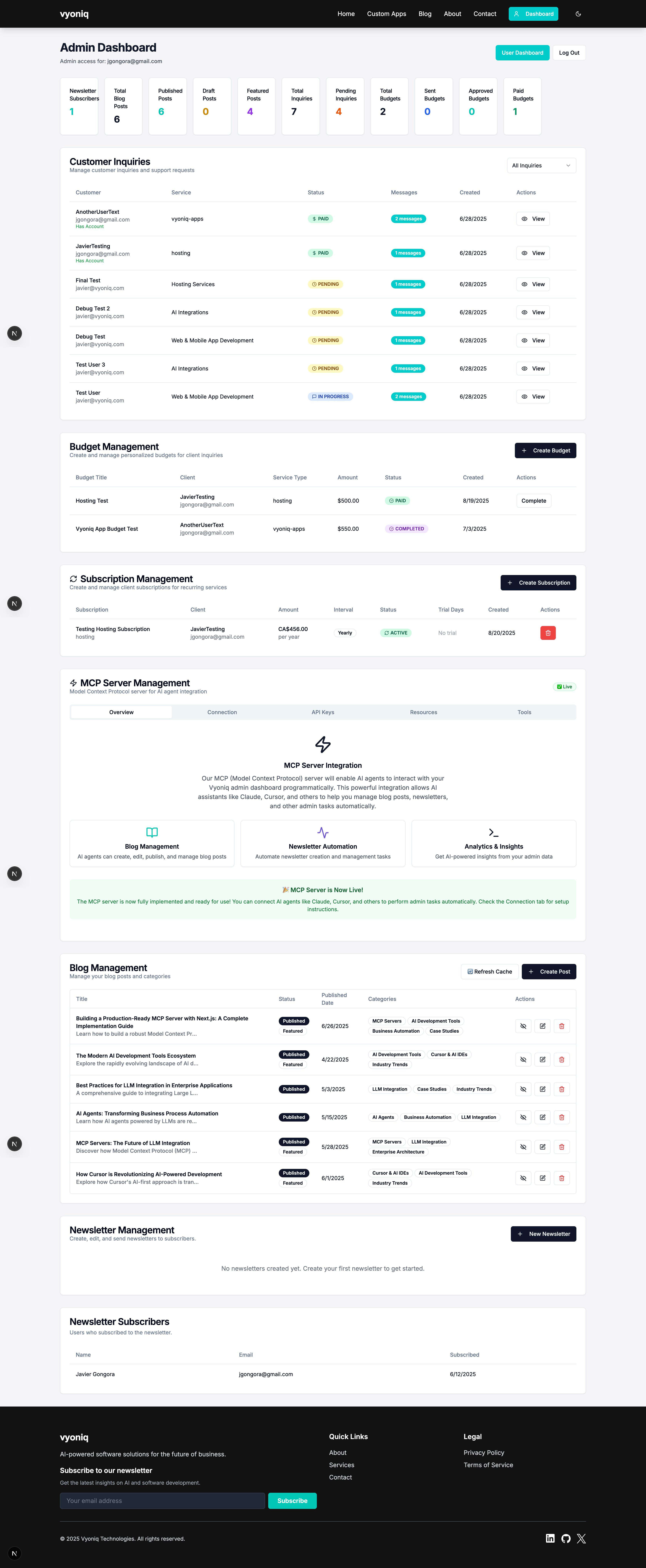 Admin Dashboard