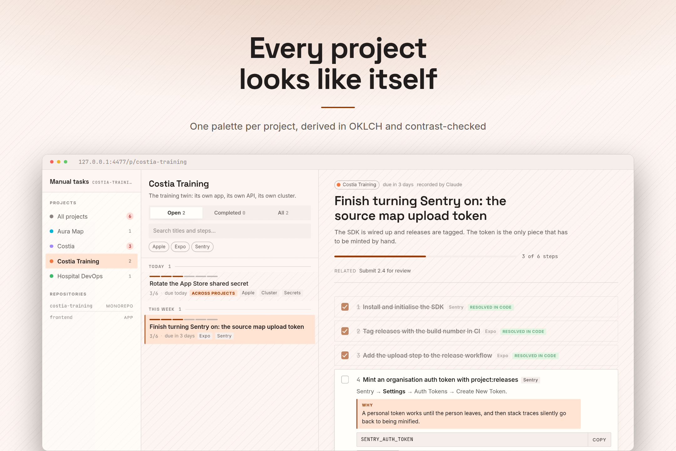 A project with its own visual identity