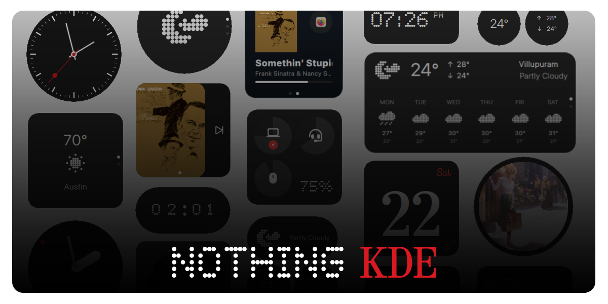 Nothing KDE Widgets Banner