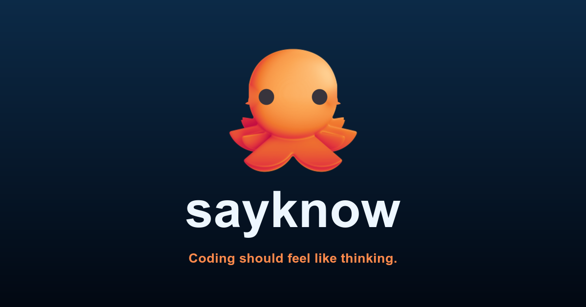 Sayknow-CLI autonomous coding-agent hero illustration