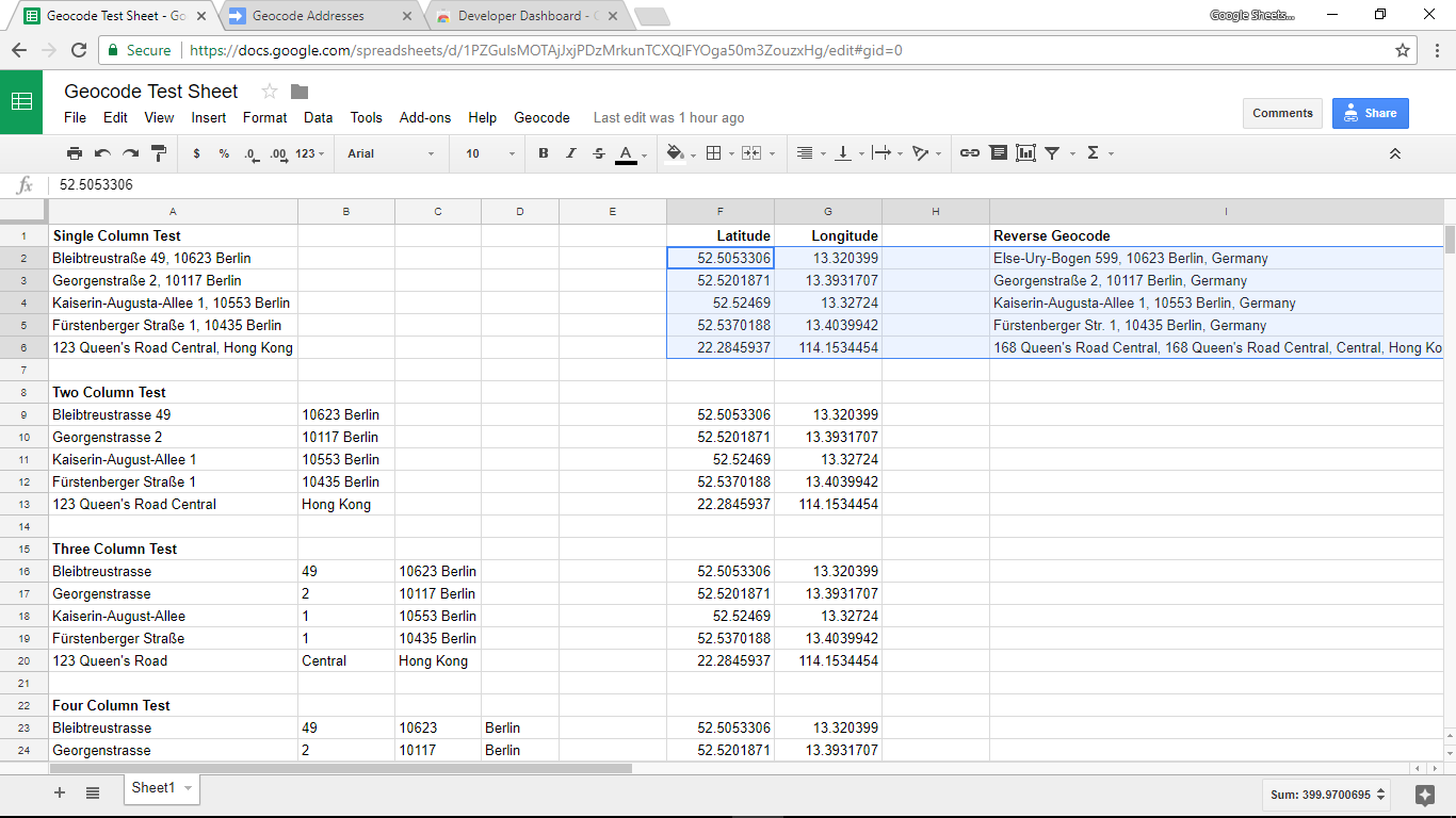 Reverse Geocoding