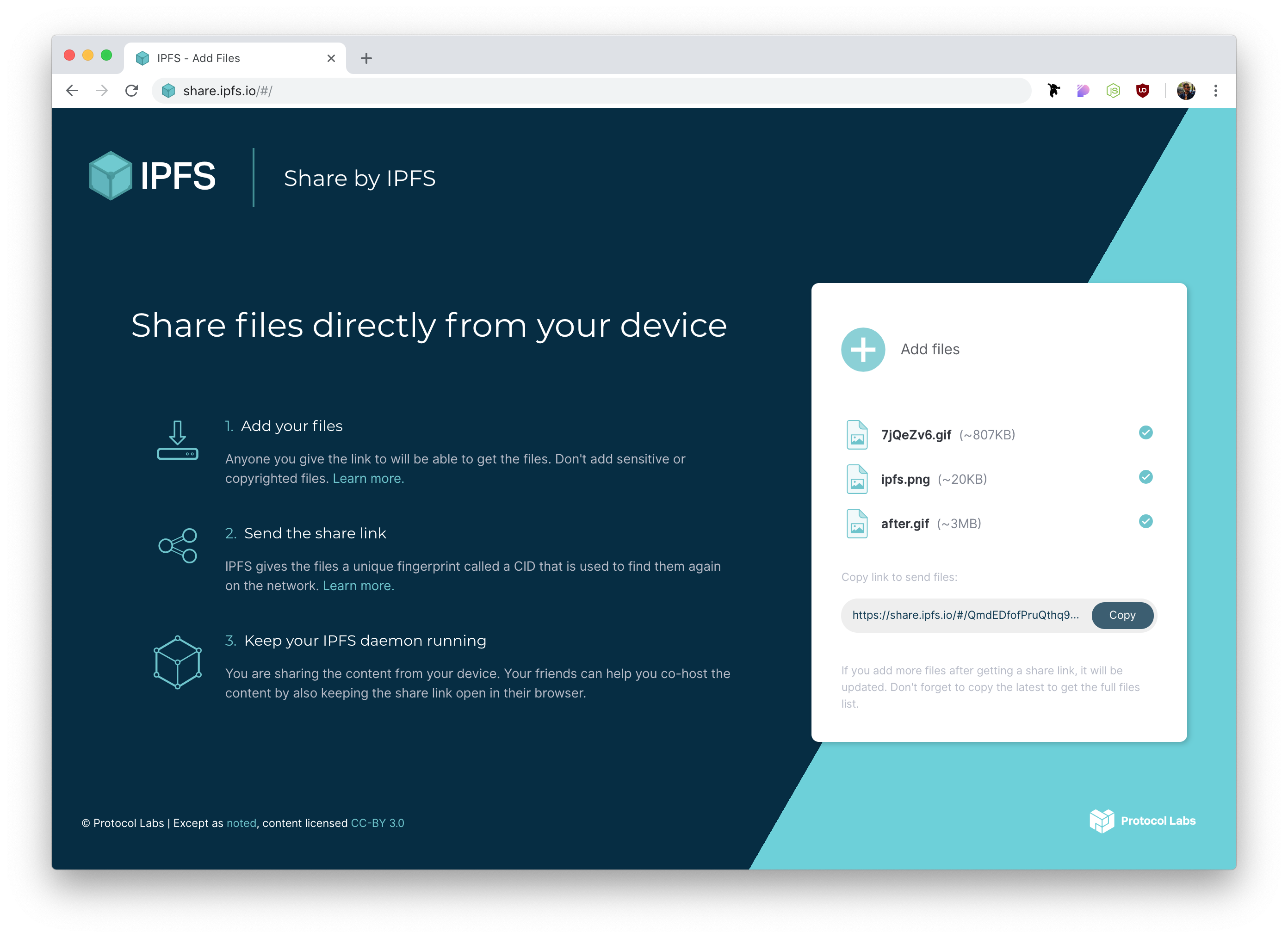 IPFS Share Files