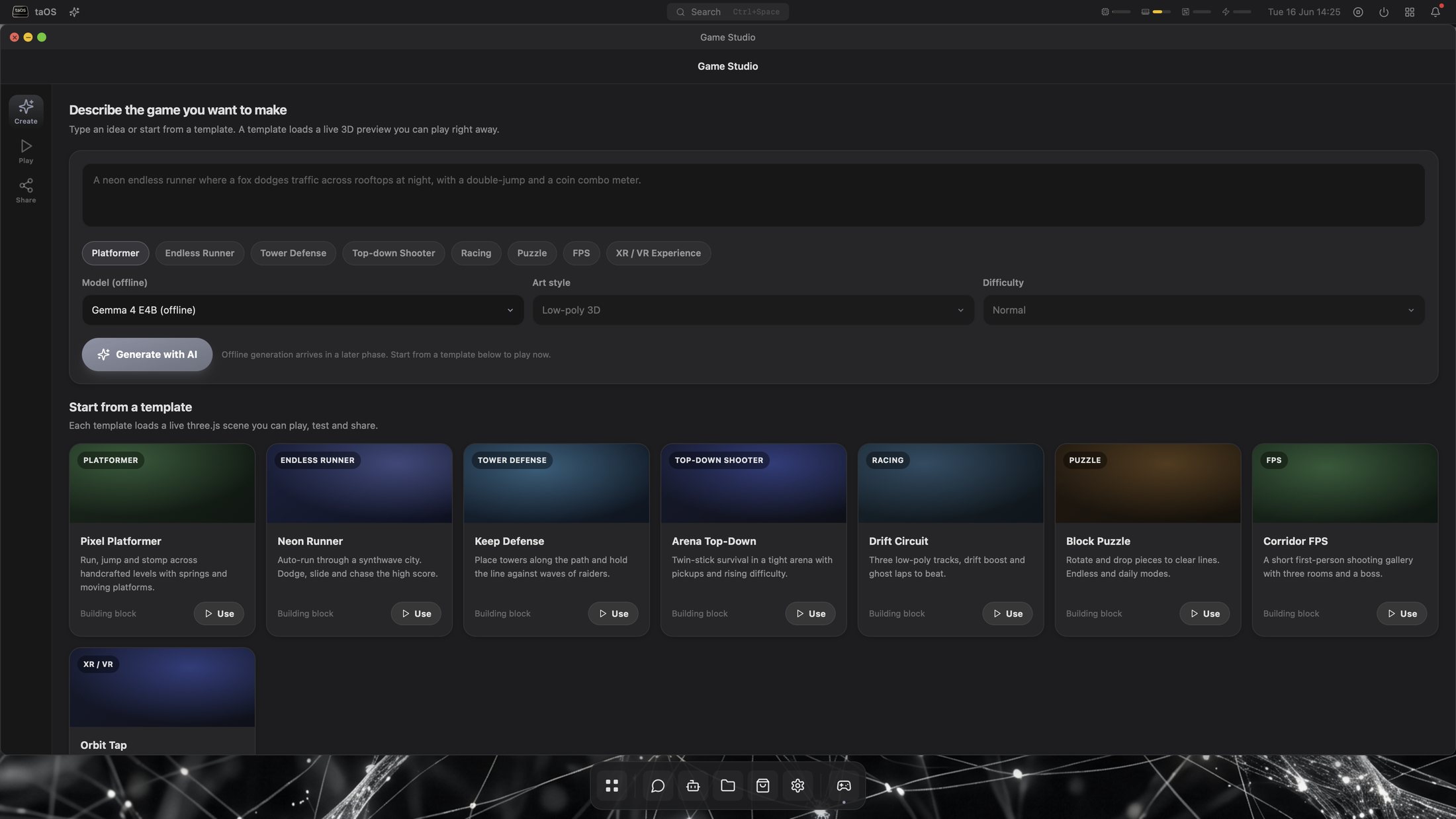 Game Studio -- describe a 3D game and play it in the browser