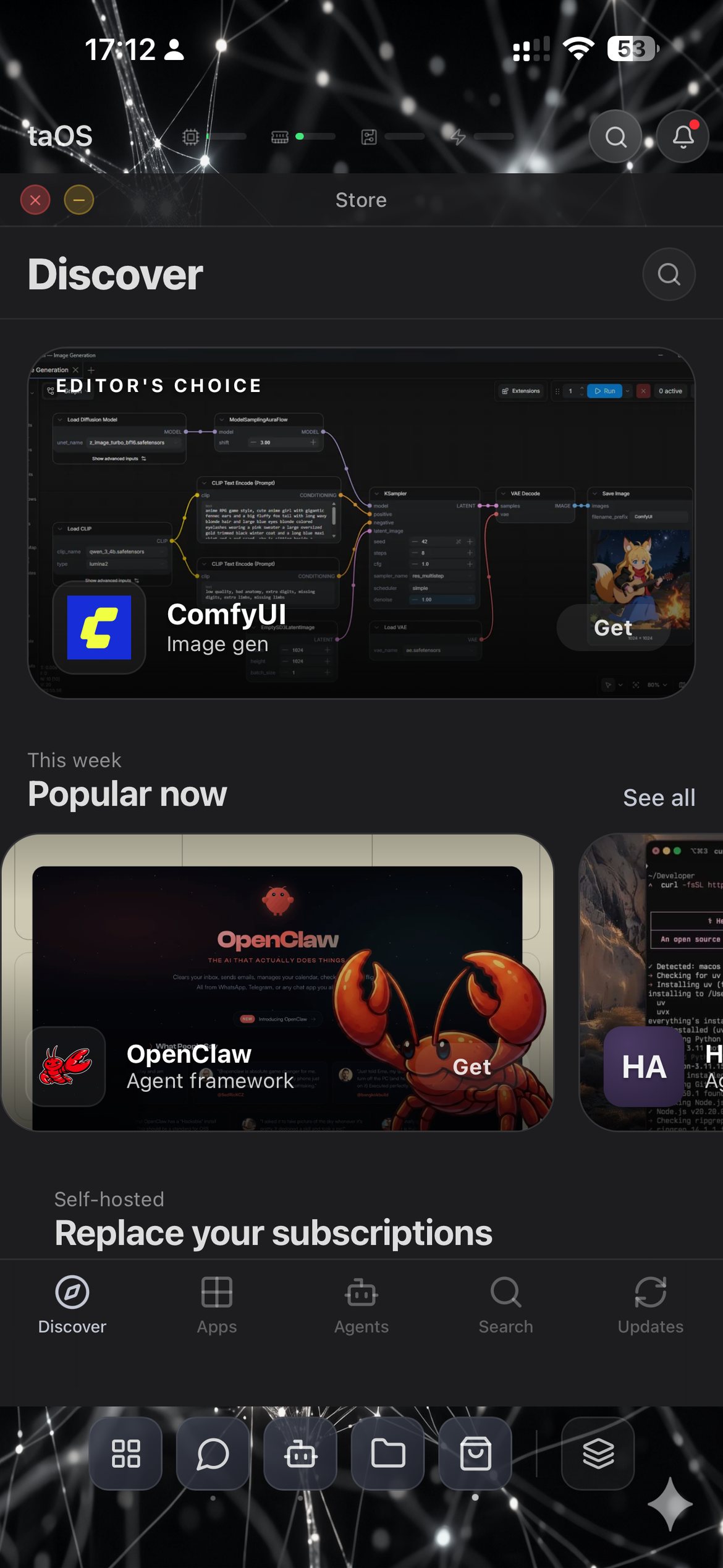 App store on mobile