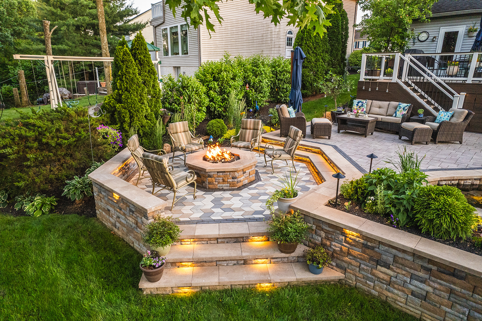 Fire Pit Patio & Steps