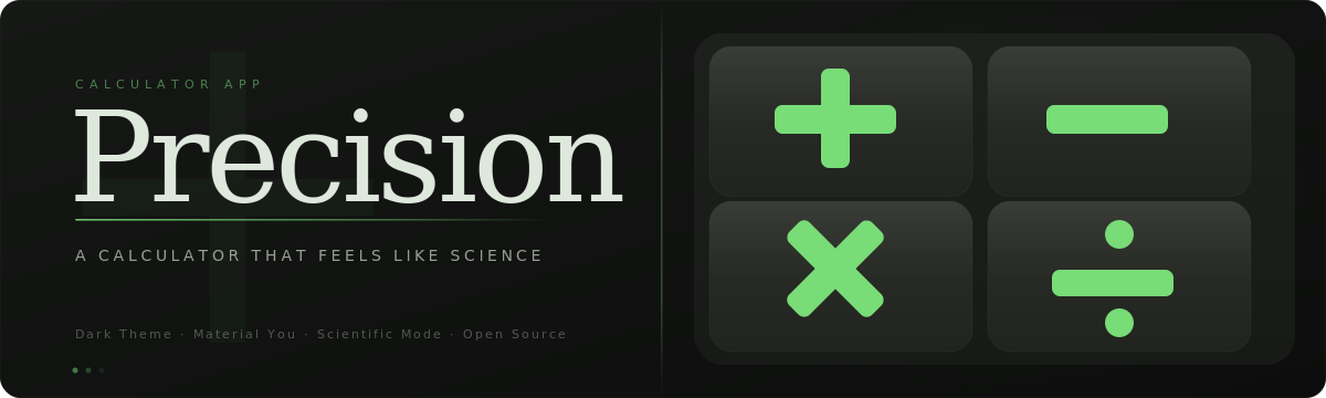Precision — A calculator that feels like science