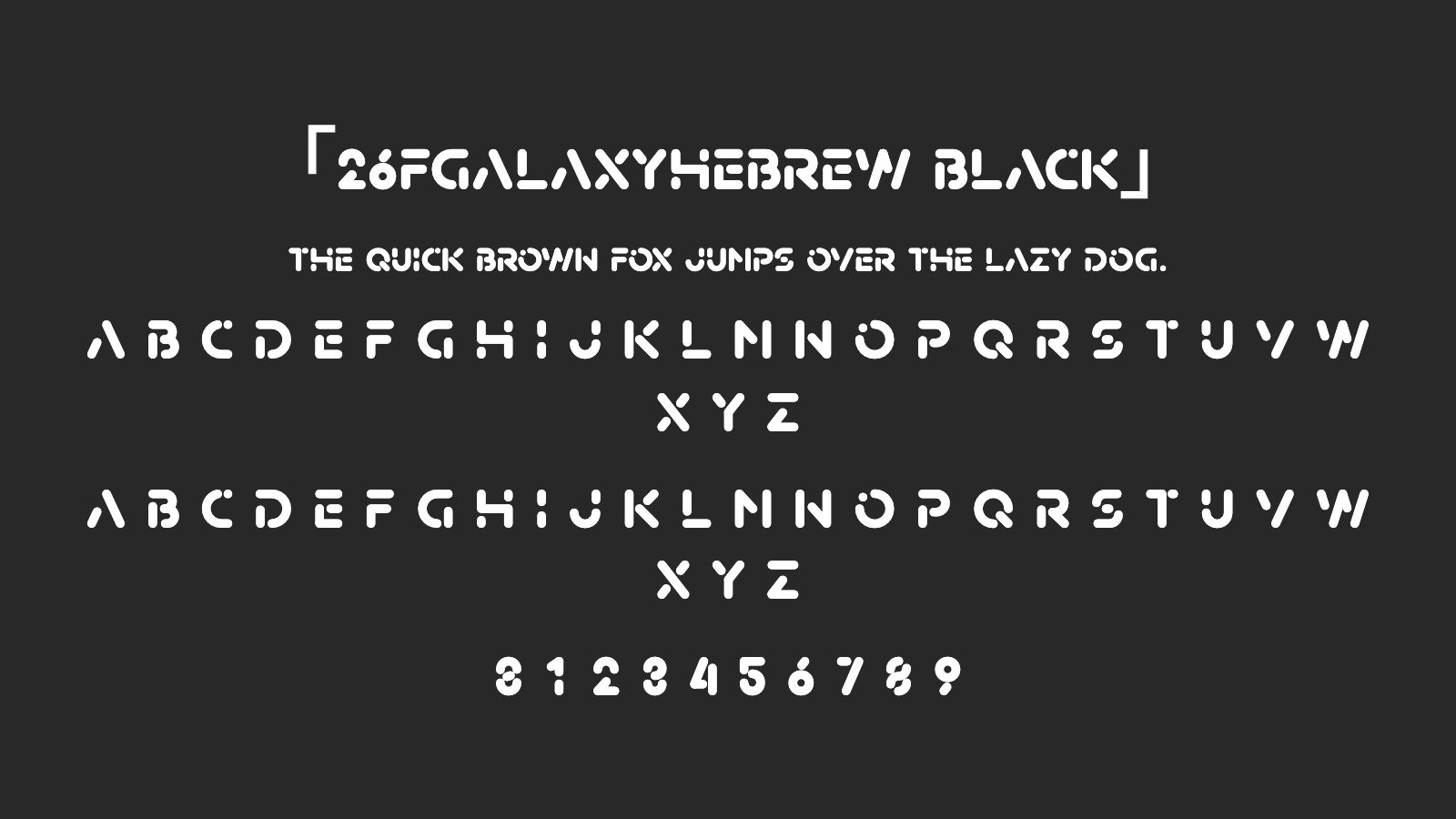 26FGalaxyHebrew-Black字体预览