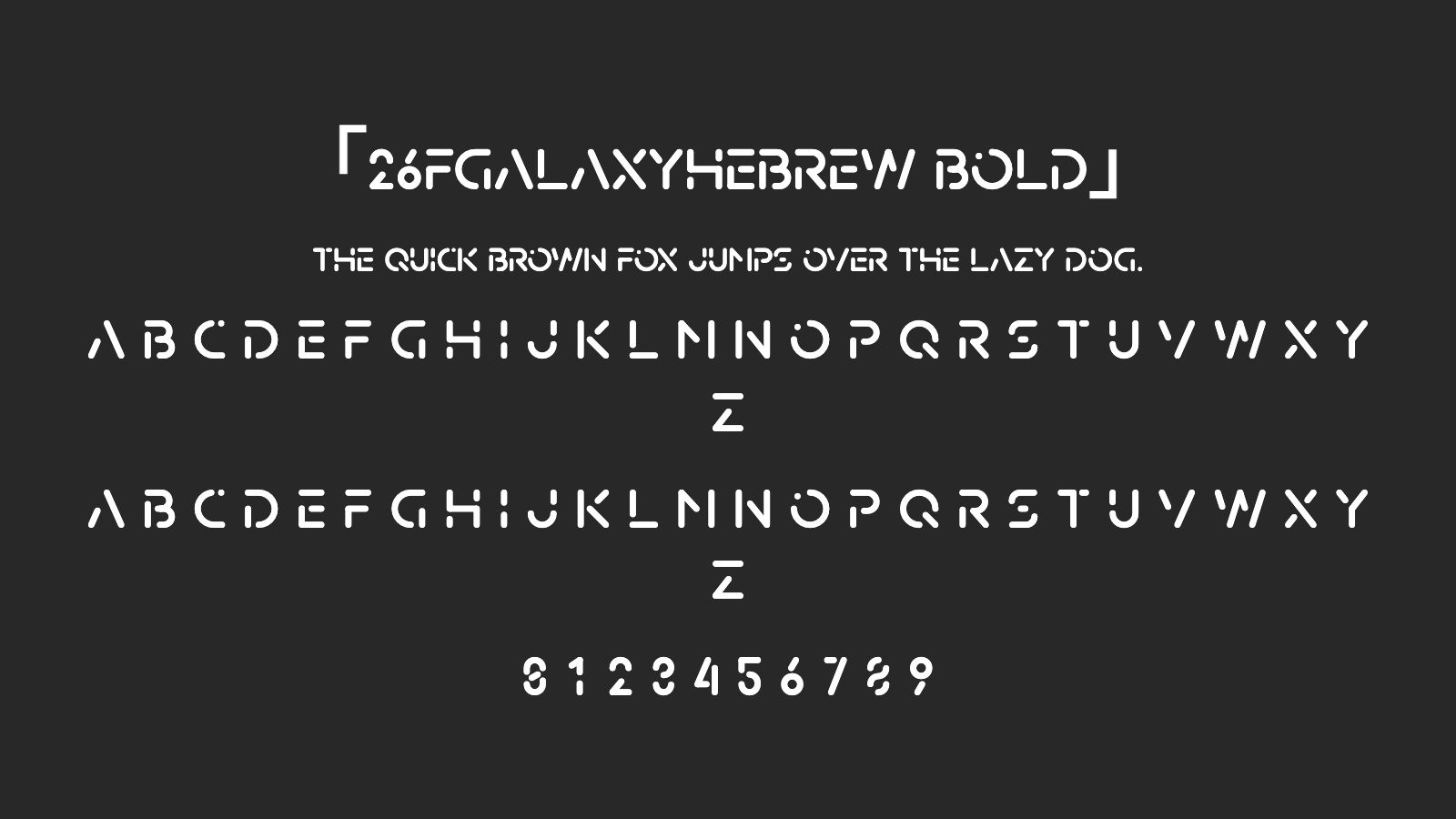 26FGalaxyHebrew-Bold字体预览
