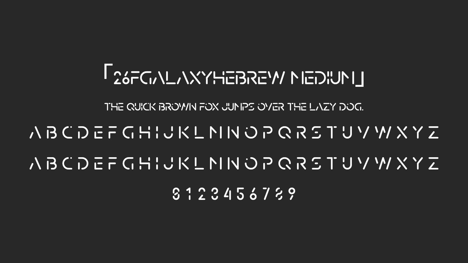 26FGalaxyHebrew-Medium字体预览