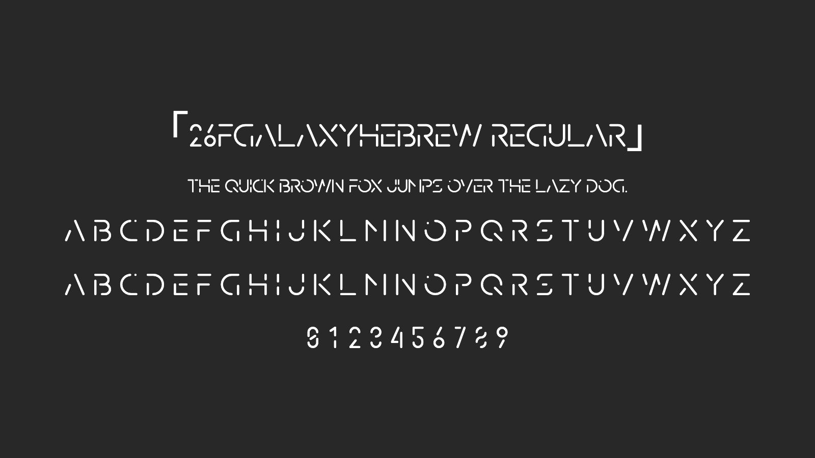26FGalaxyHebrew-Regular字体预览