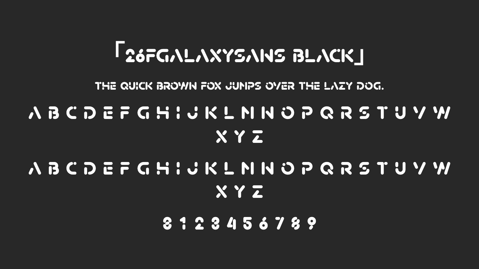 26FGalaxySans-Black字体预览