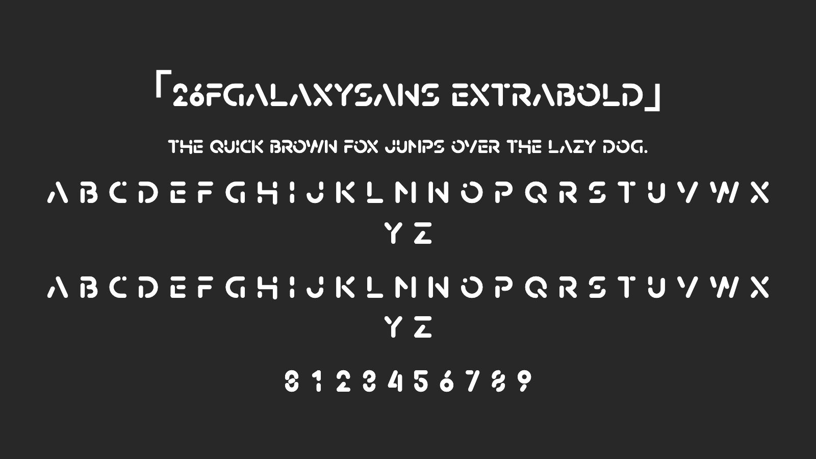 26FGalaxySans-ExtraBold字体预览