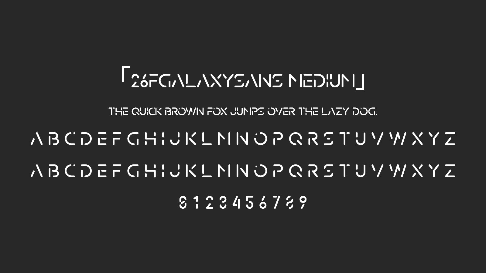 26FGalaxySans-Medium字体预览