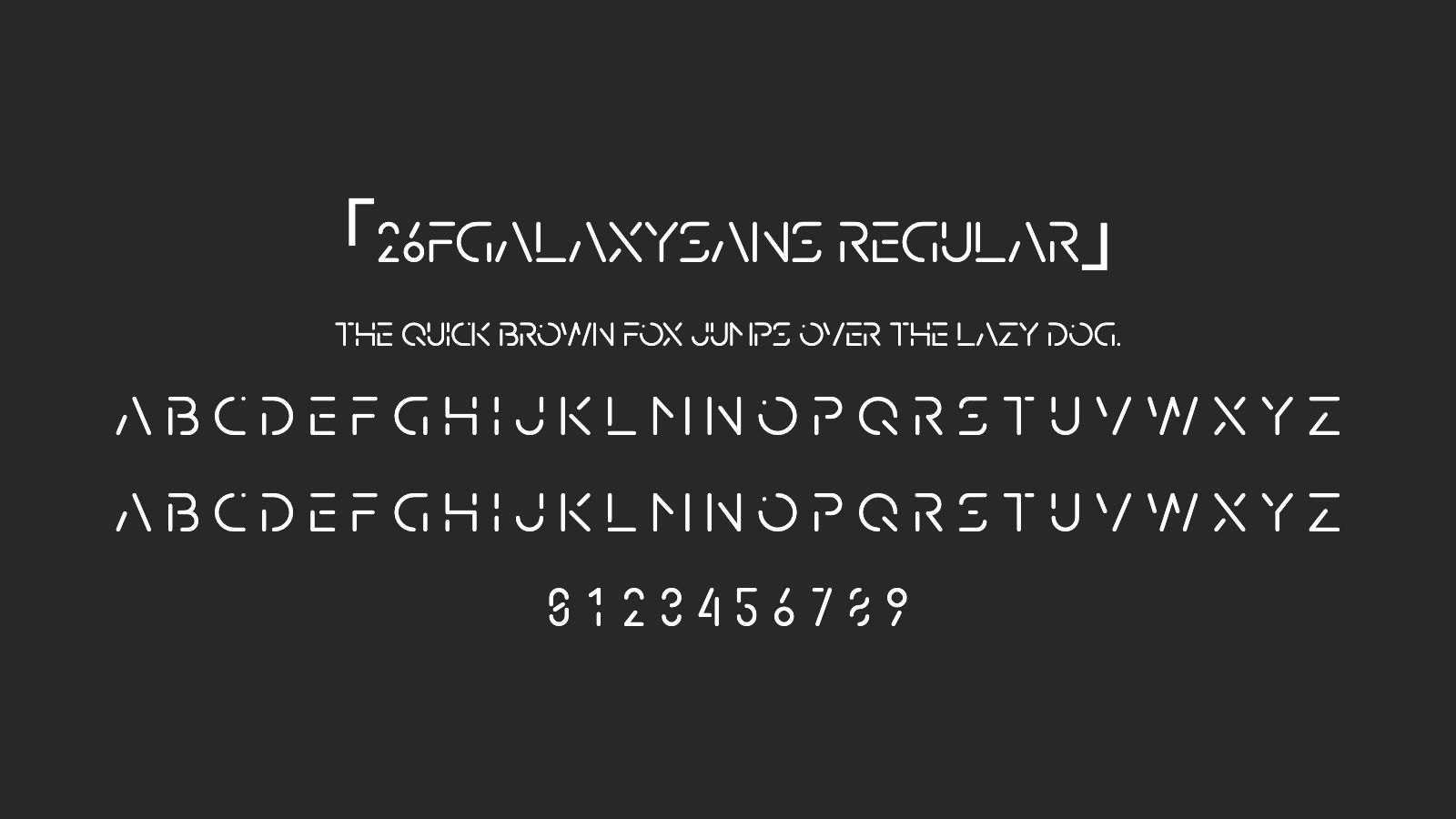 26FGalaxySans-Regular字体预览