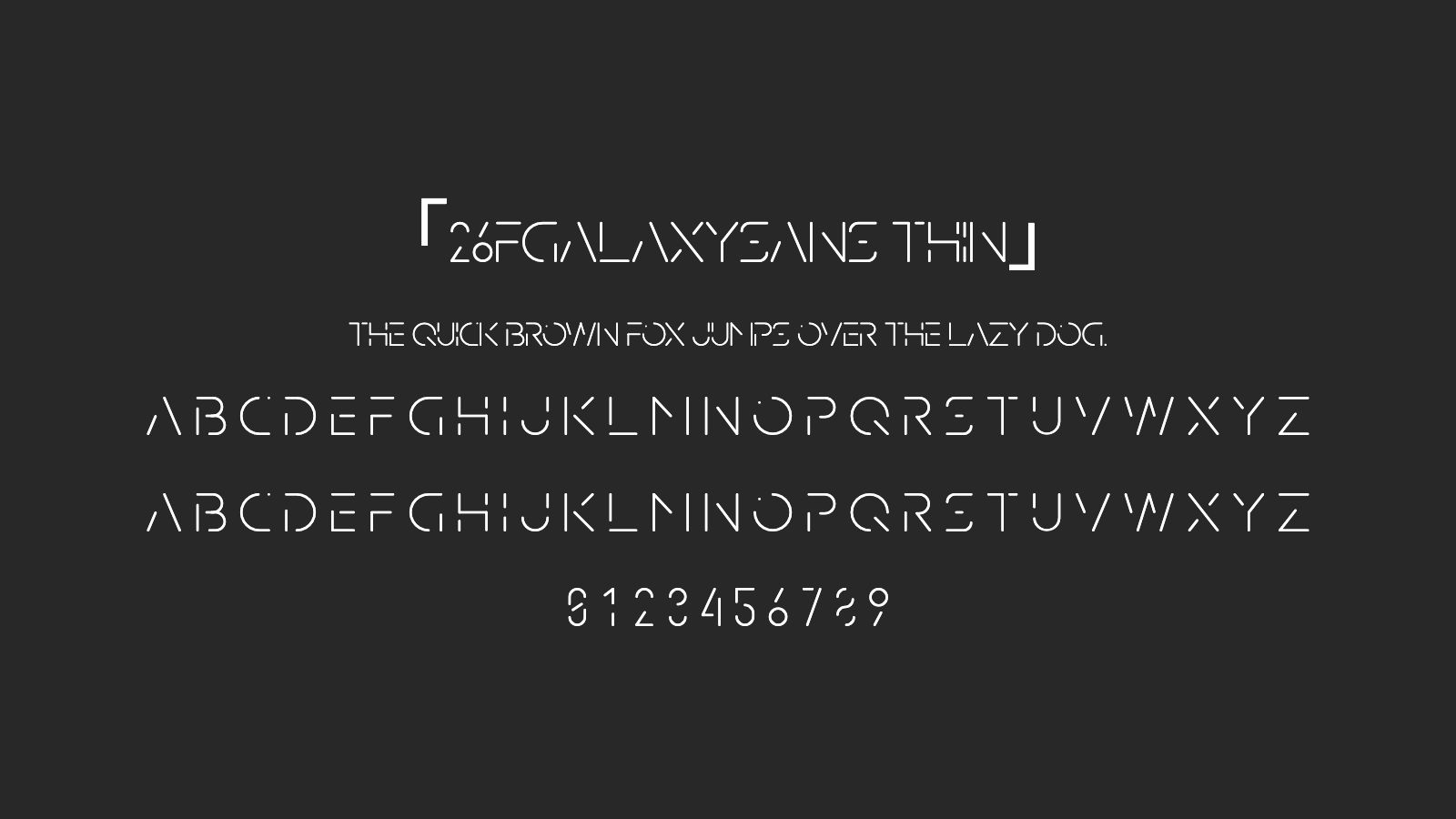 26FGalaxySans-Thin字体预览