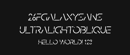 26FGalaxySans-UltraLightOblique