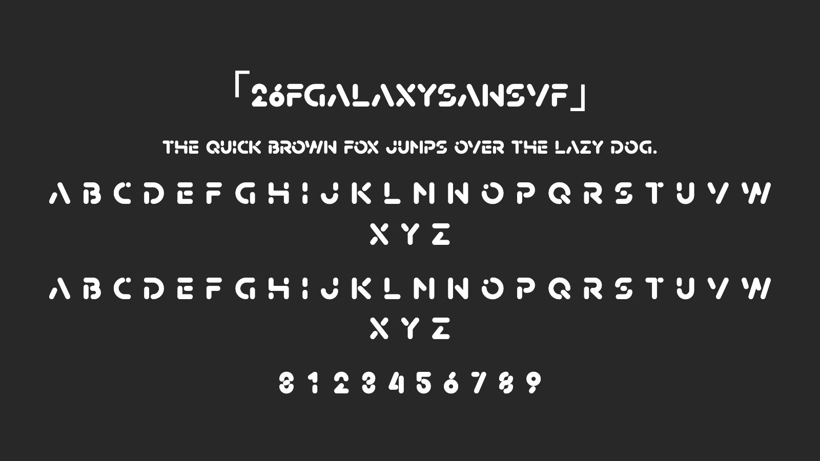 26FGalaxySansVF字体预览