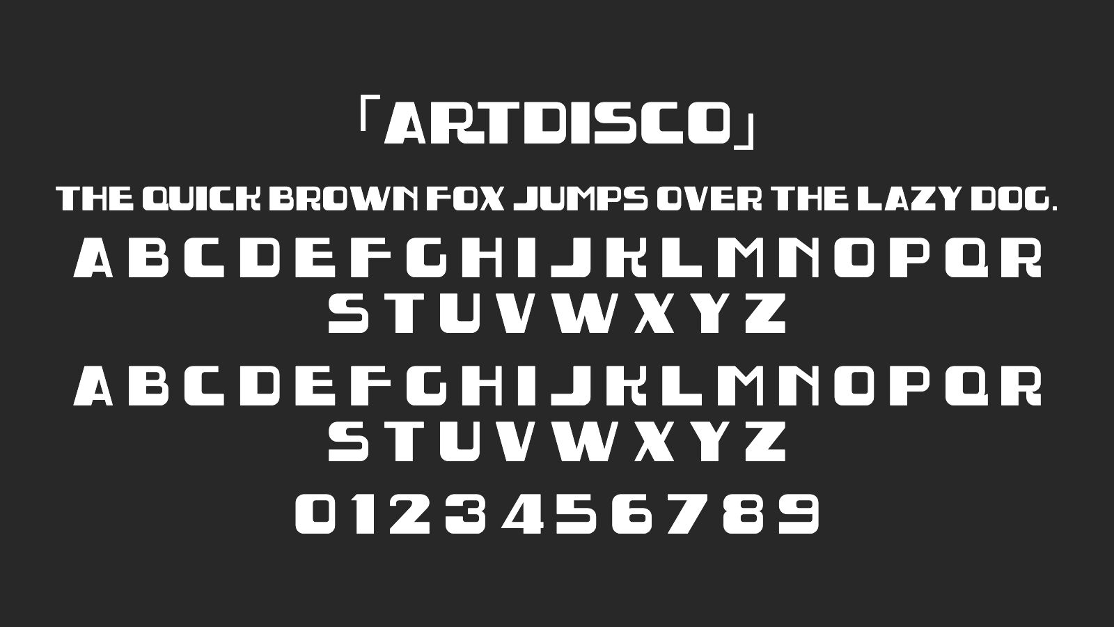 ArtDisco字体预览