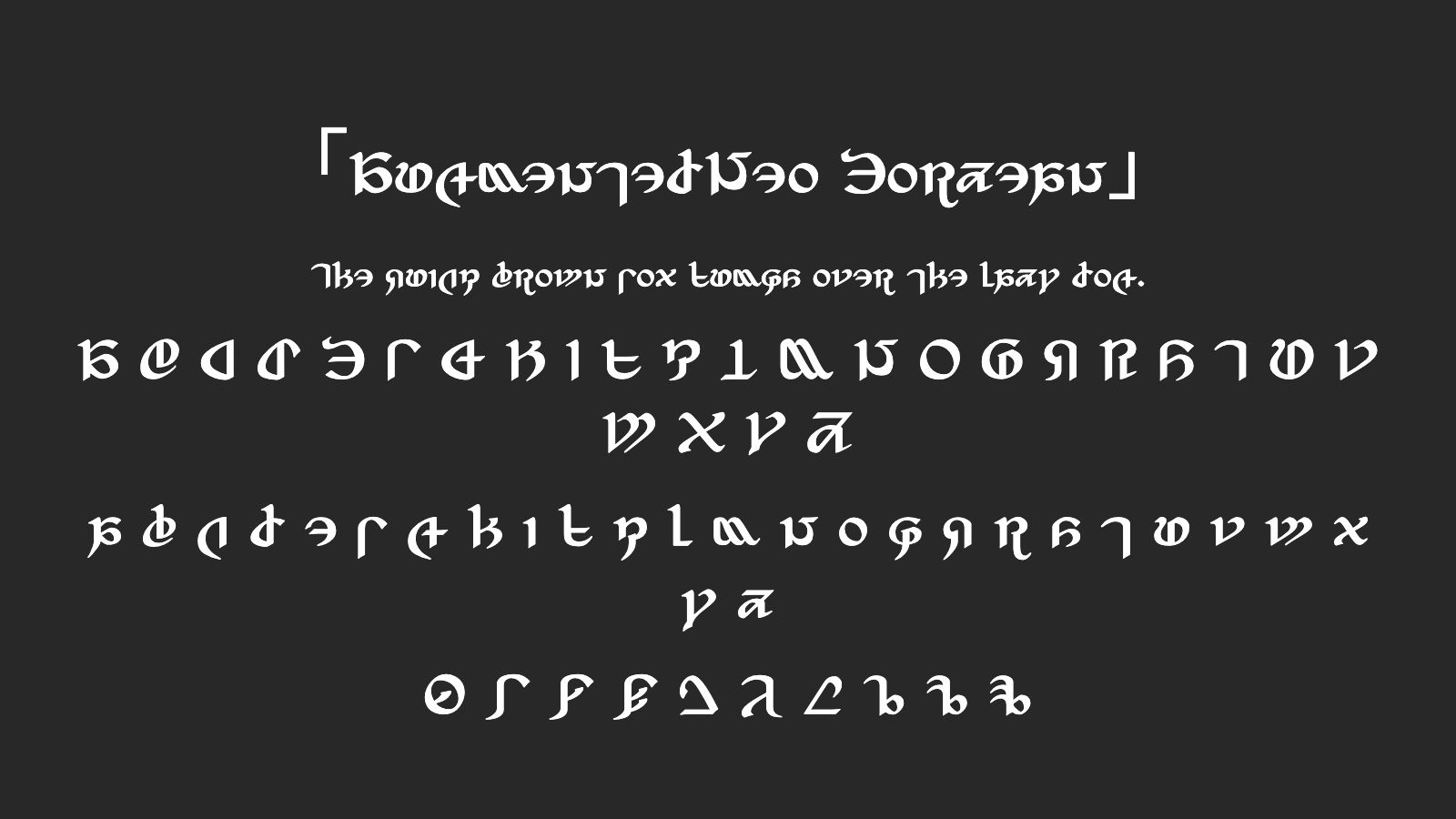 AugmentedNeo-Eorzean字体预览