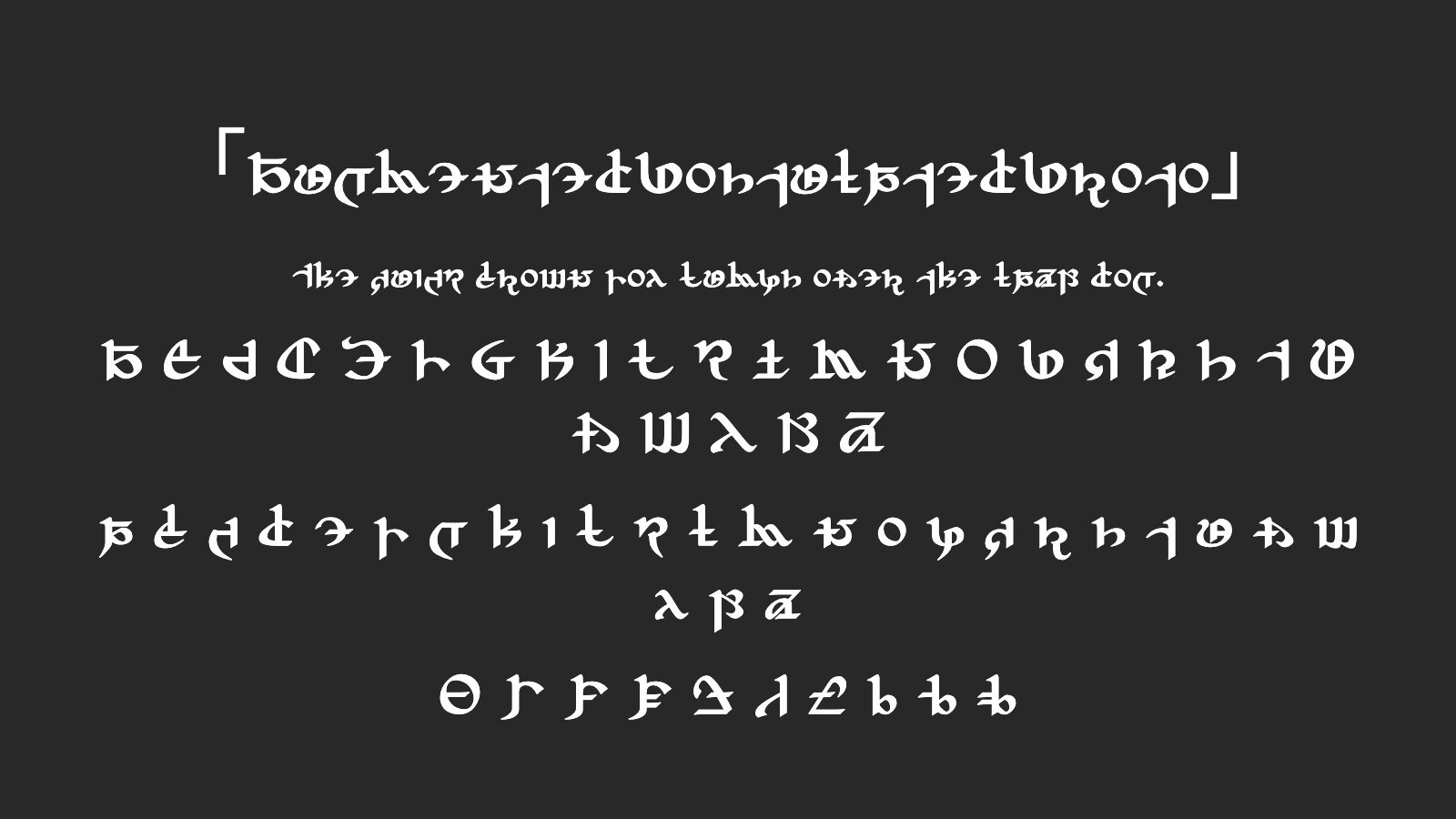 AugmentedPostulatedProto字体预览