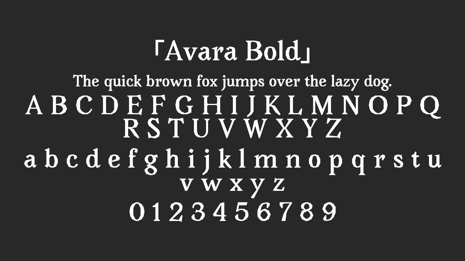 Avara-Bold字体预览