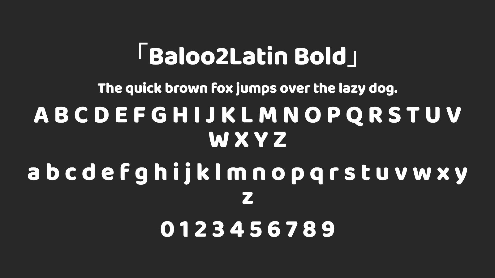 Baloo2Latin-Bold字体预览