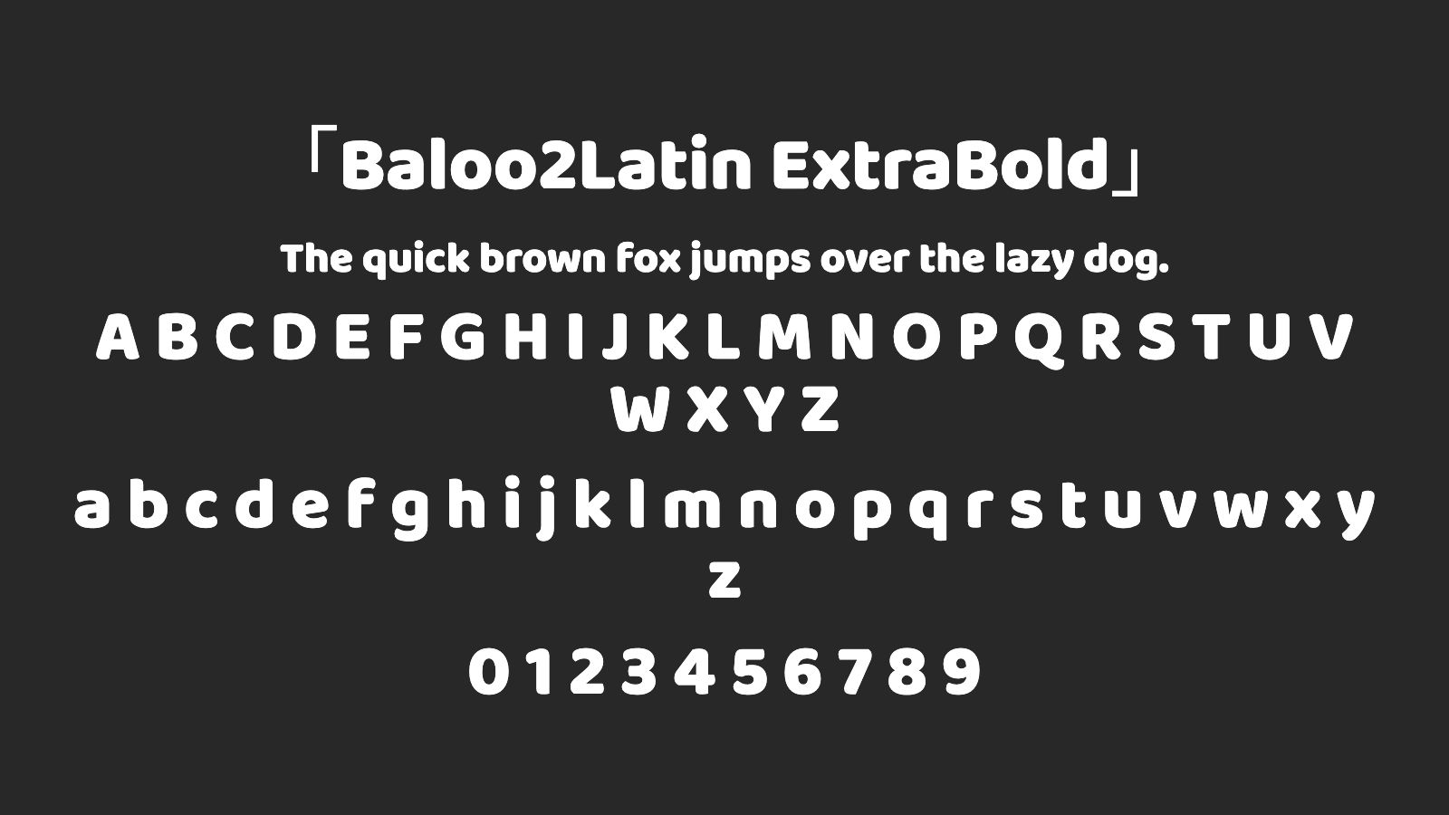 Baloo2Latin-ExtraBold字体预览