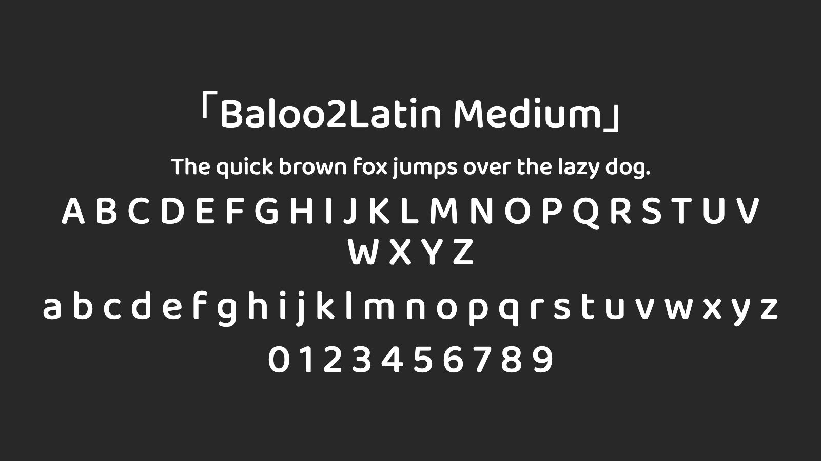 Baloo2Latin-Medium字体预览