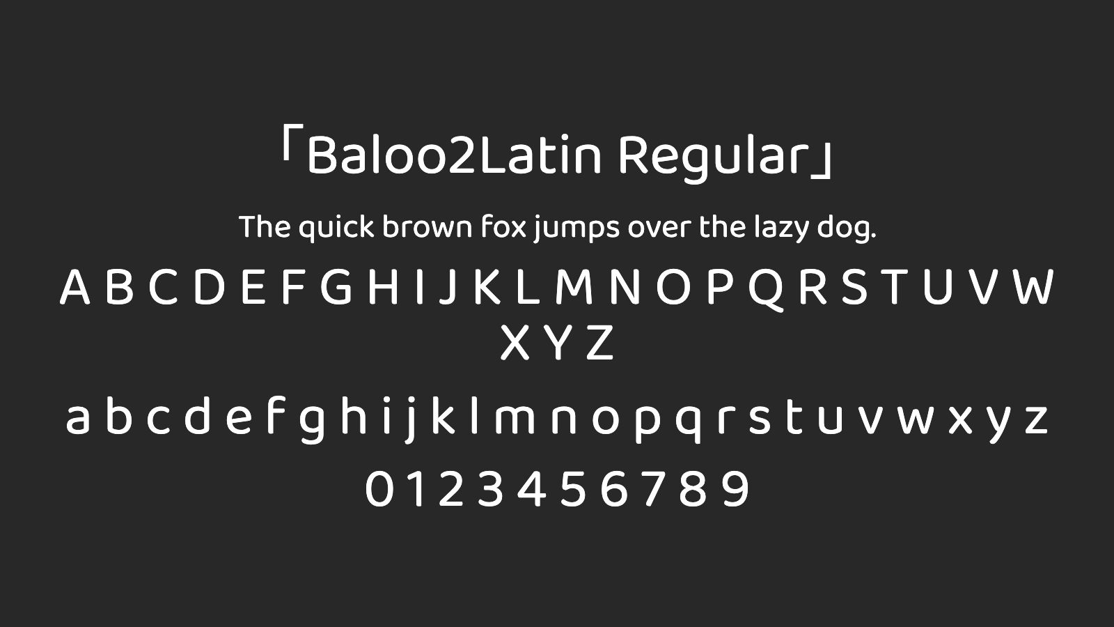 Baloo2Latin-Regular字体预览