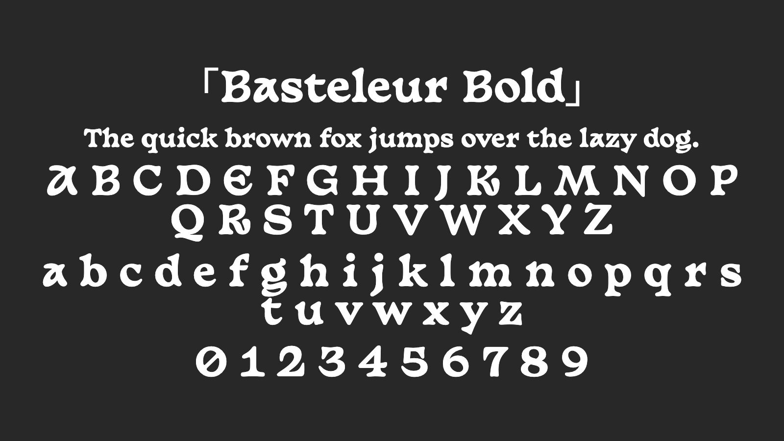 Basteleur-Bold字体预览