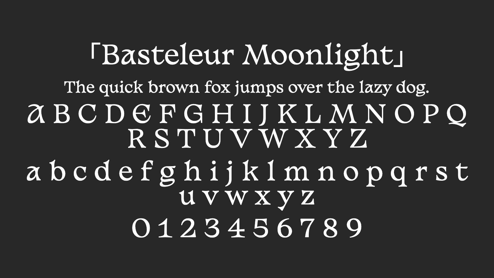 Basteleur-Moonlight字体预览