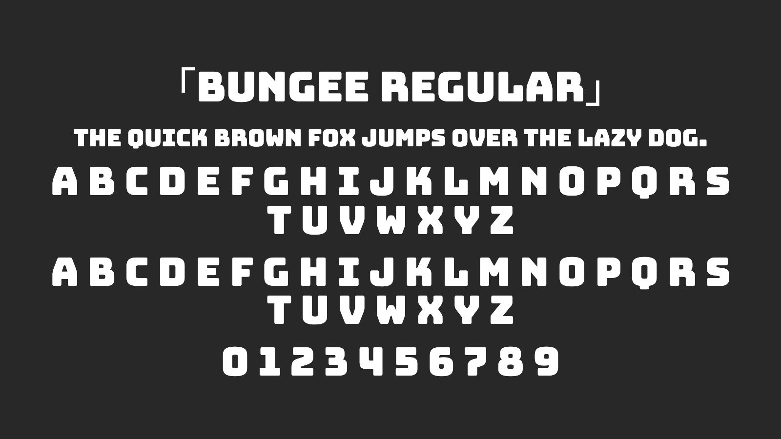 Bungee-Regular字体预览