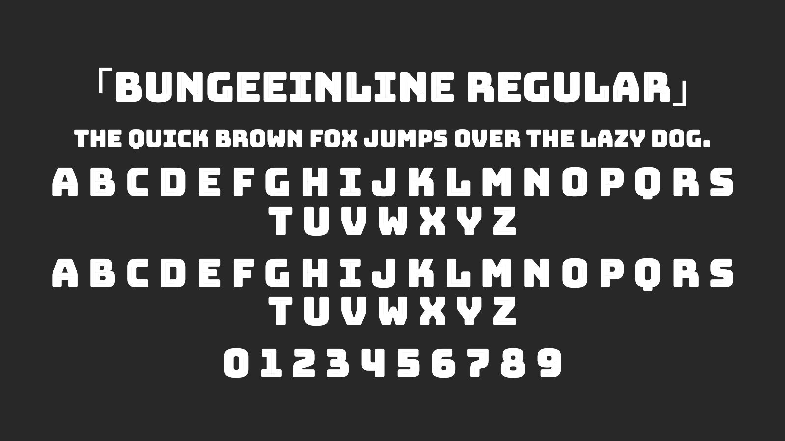 BungeeInline-Regular字体预览