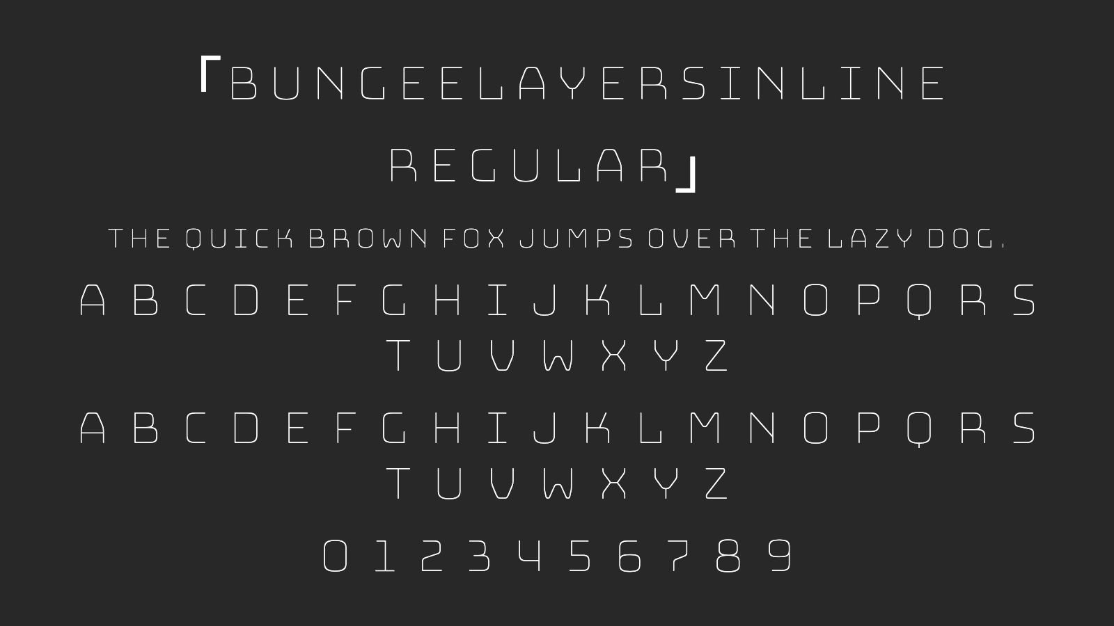 BungeeLayersInline-Regular字体预览