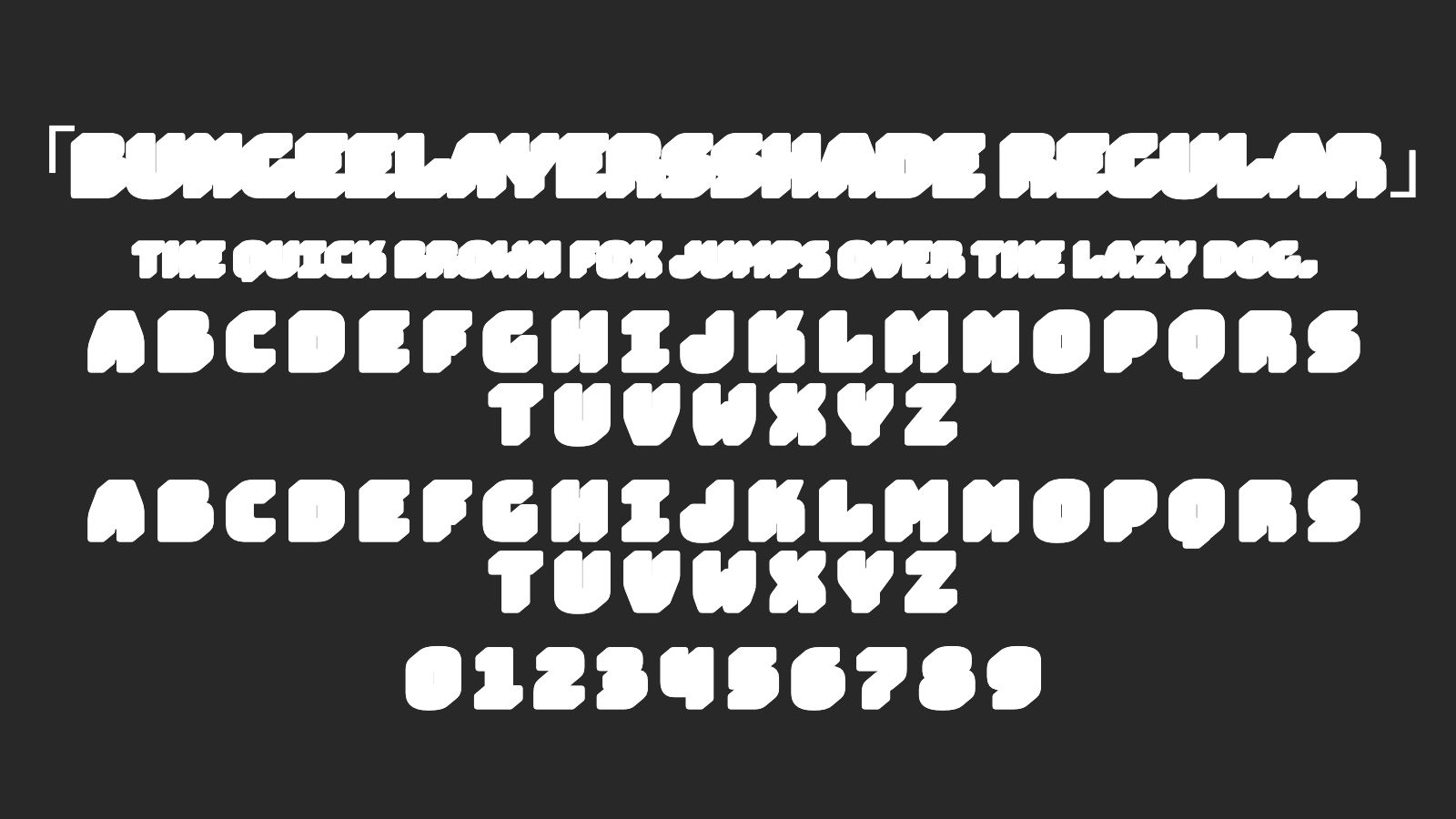 BungeeLayersShade-Regular字体预览
