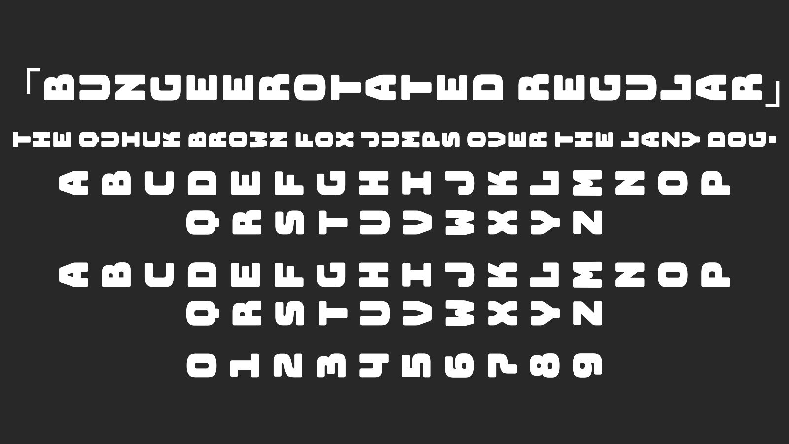 BungeeRotated-Regular字体预览