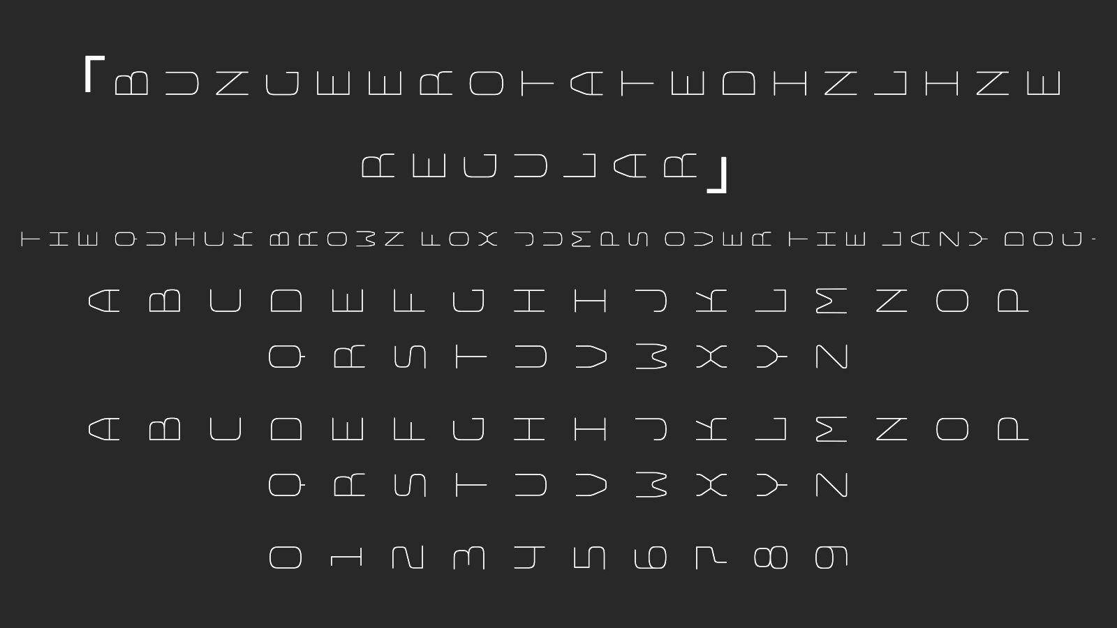 BungeeRotatedInline-Regular字体预览